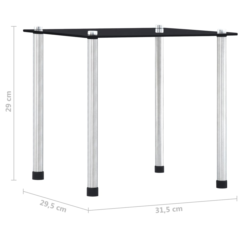 Redeborde 3 stk. Sort hærdet glas