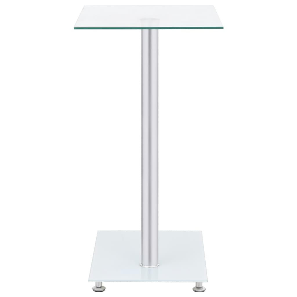 Sidebord U-form Transparent 45x30x58 cm Hærdet glas
