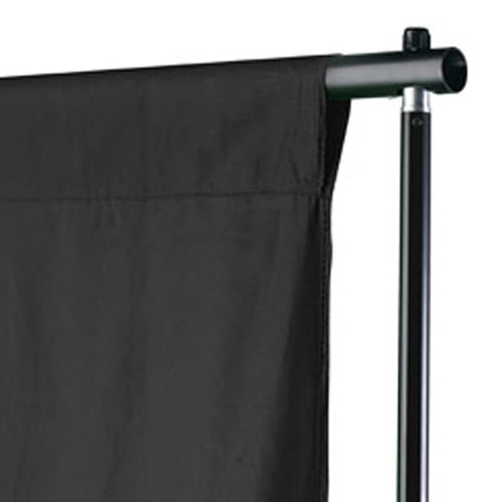 Fotohintergrund ohne Ständer Baumwolle Schwarz 300x300 cm