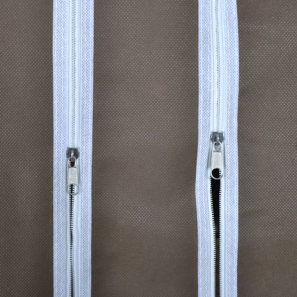 Stofgarderobe med rum og stænger 45×150×176 cm Brun