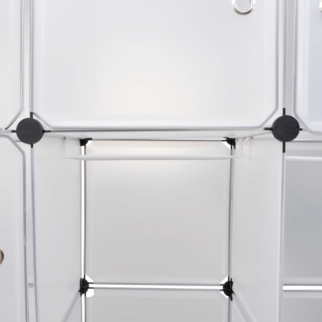 Modulskab med 14 rum Hvidt 37x146x180,5 cm