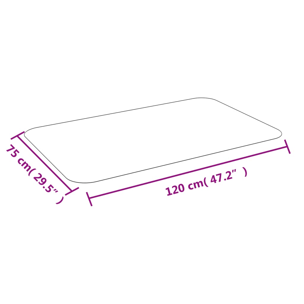 Gulvbeskyttelsesmåtte til laminat eller tæppe 75x120 cm