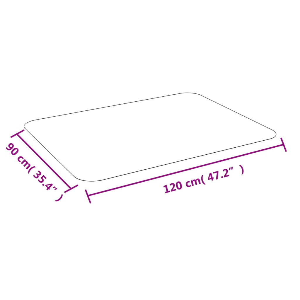 Gulvbeskyttelsesmåtte til laminat eller tæppe 90x120 cm