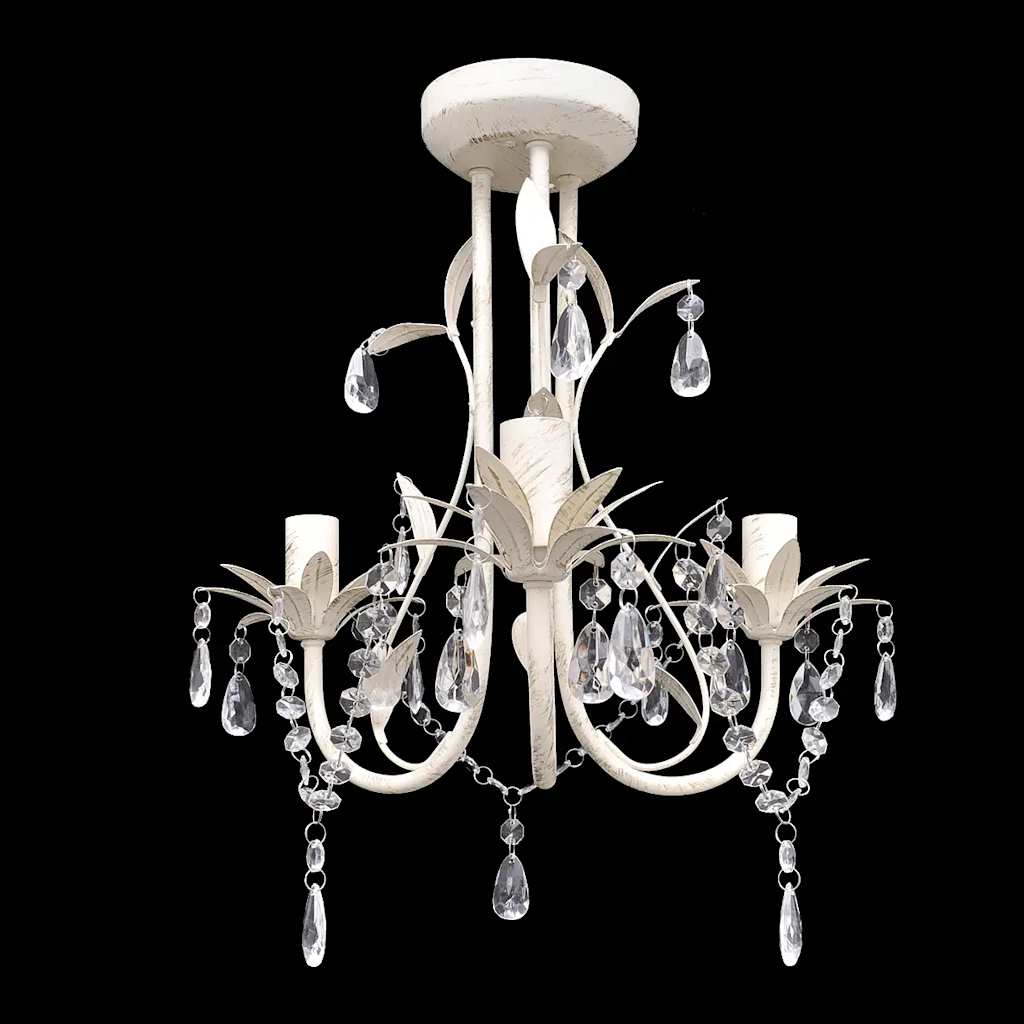 Lysekrone pendel lys krystal lampe lysekrone lys hvid