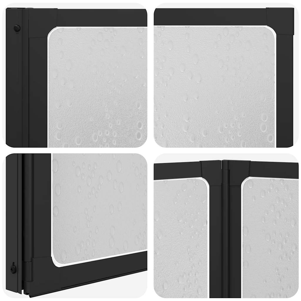 Duschwand 117x120 cm 3-teilig Faltbar