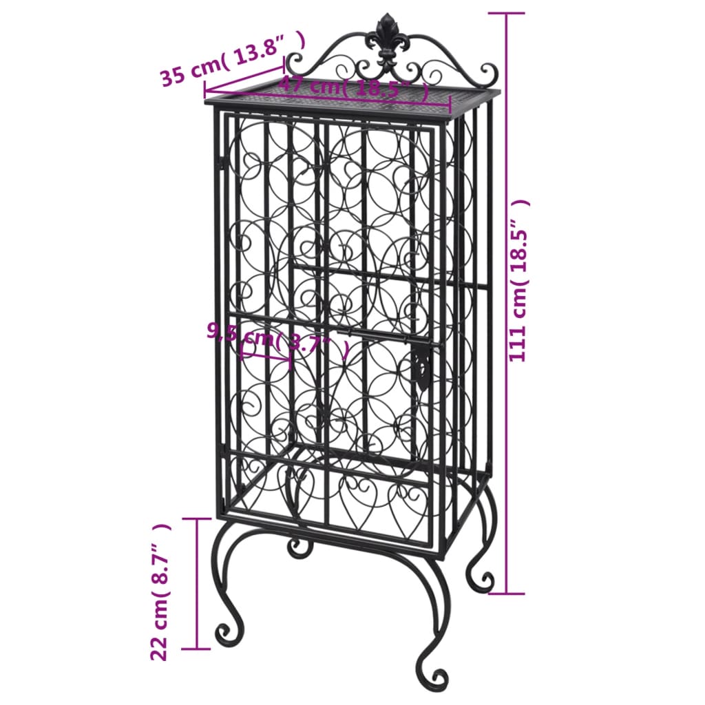 Flaskeholder til 28 flasker metal