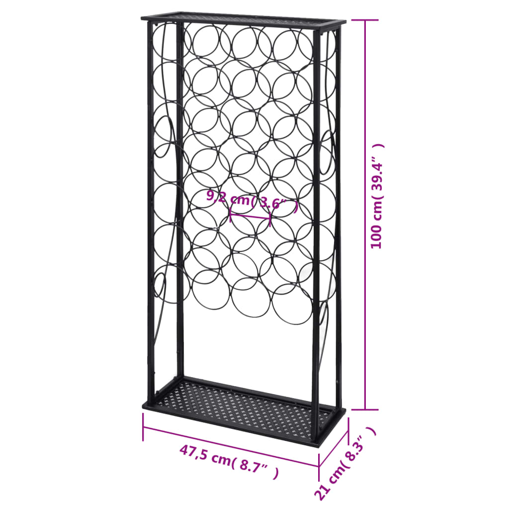 Flaskeholder til 28 flasker metal