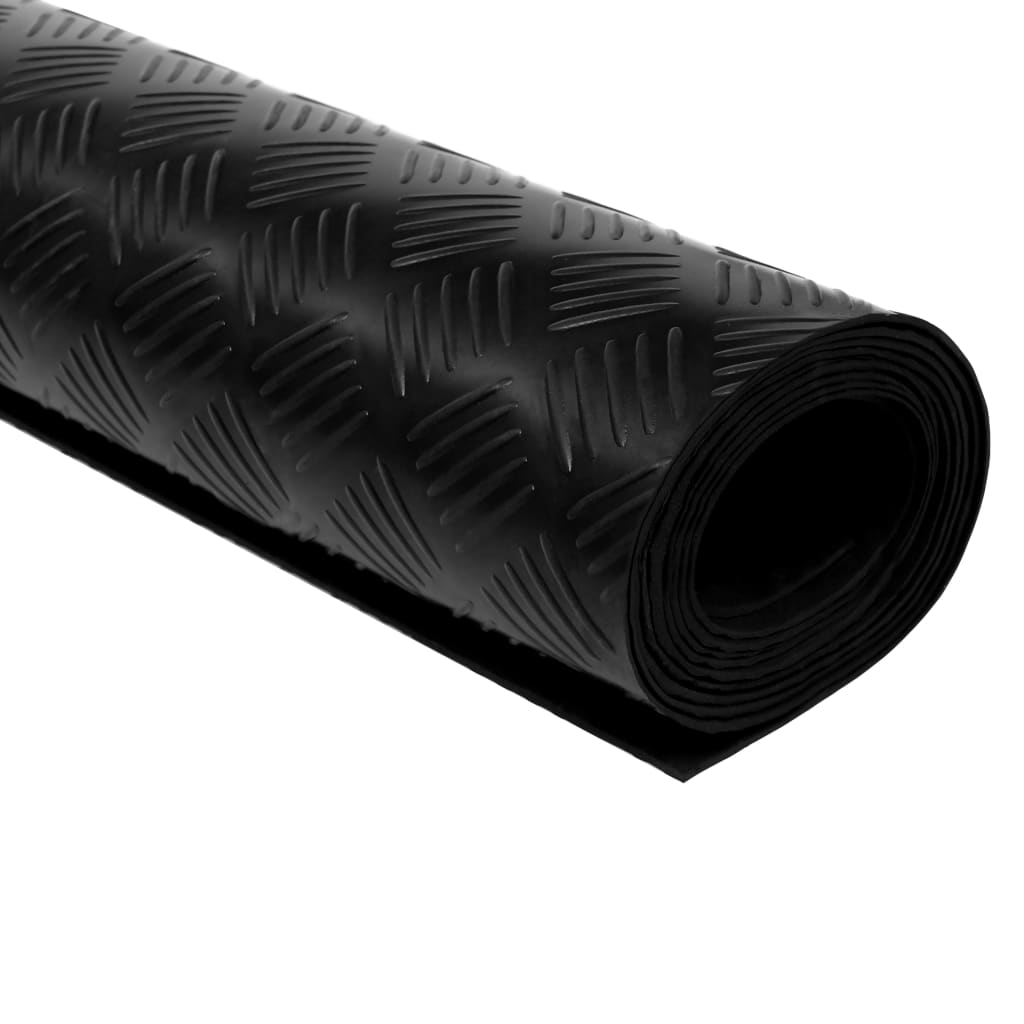 Gummimåtte Anti-Slip 5 x 1 m Ternet pladedesign