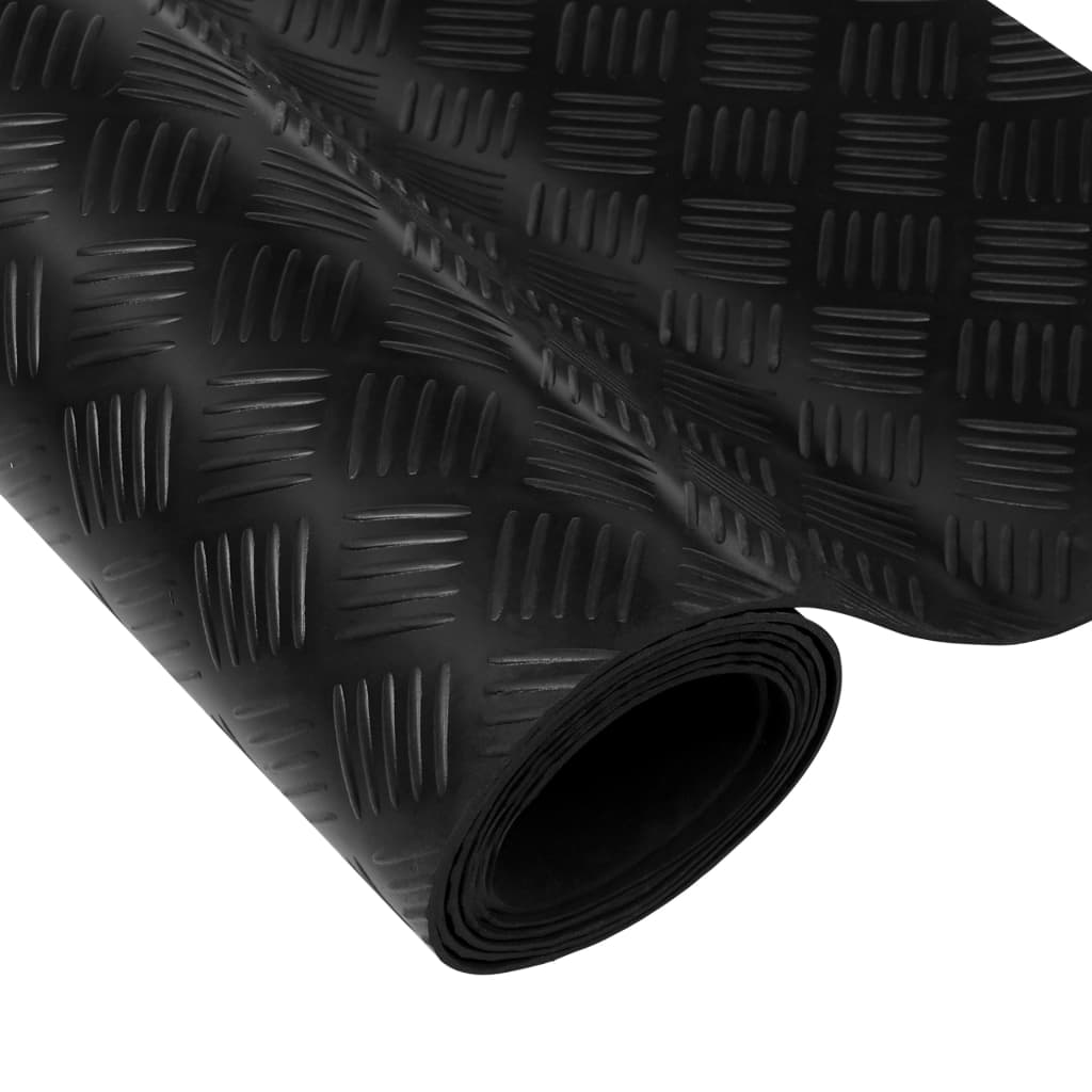 Gummimåtte Anti-Slip 5 x 1 m Ternet pladedesign