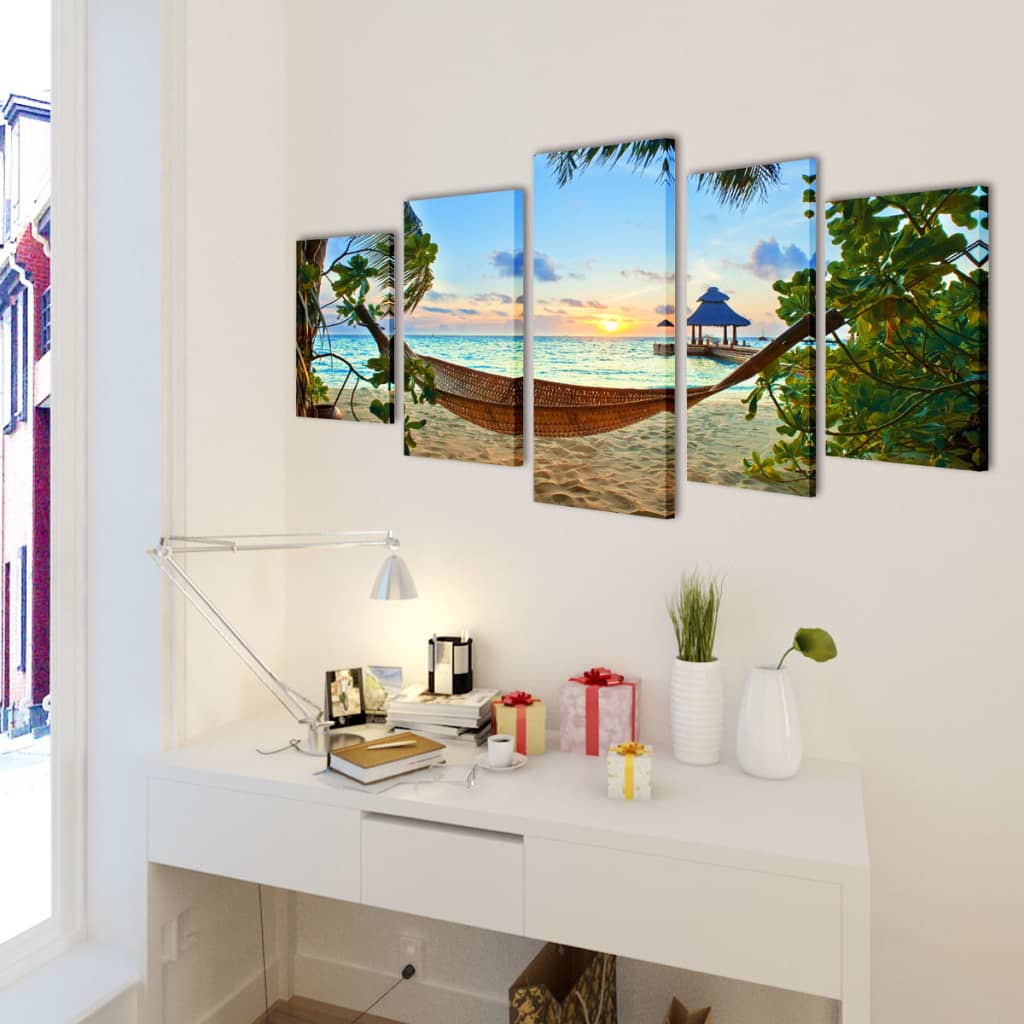 Billeder Dekorationssæt Hængekøje 200 x 100 cm