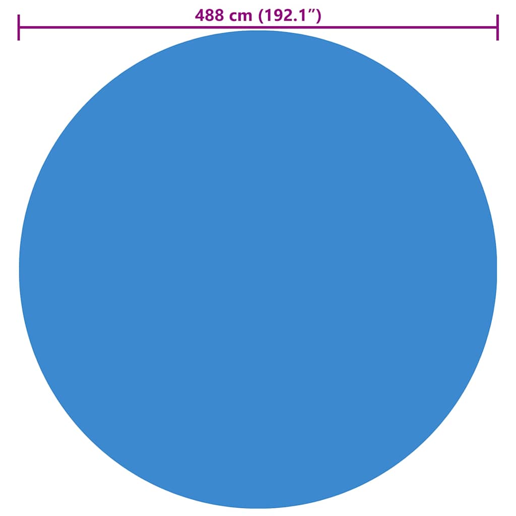 Runde Pool-Abdeckung PE Blau 488 cm