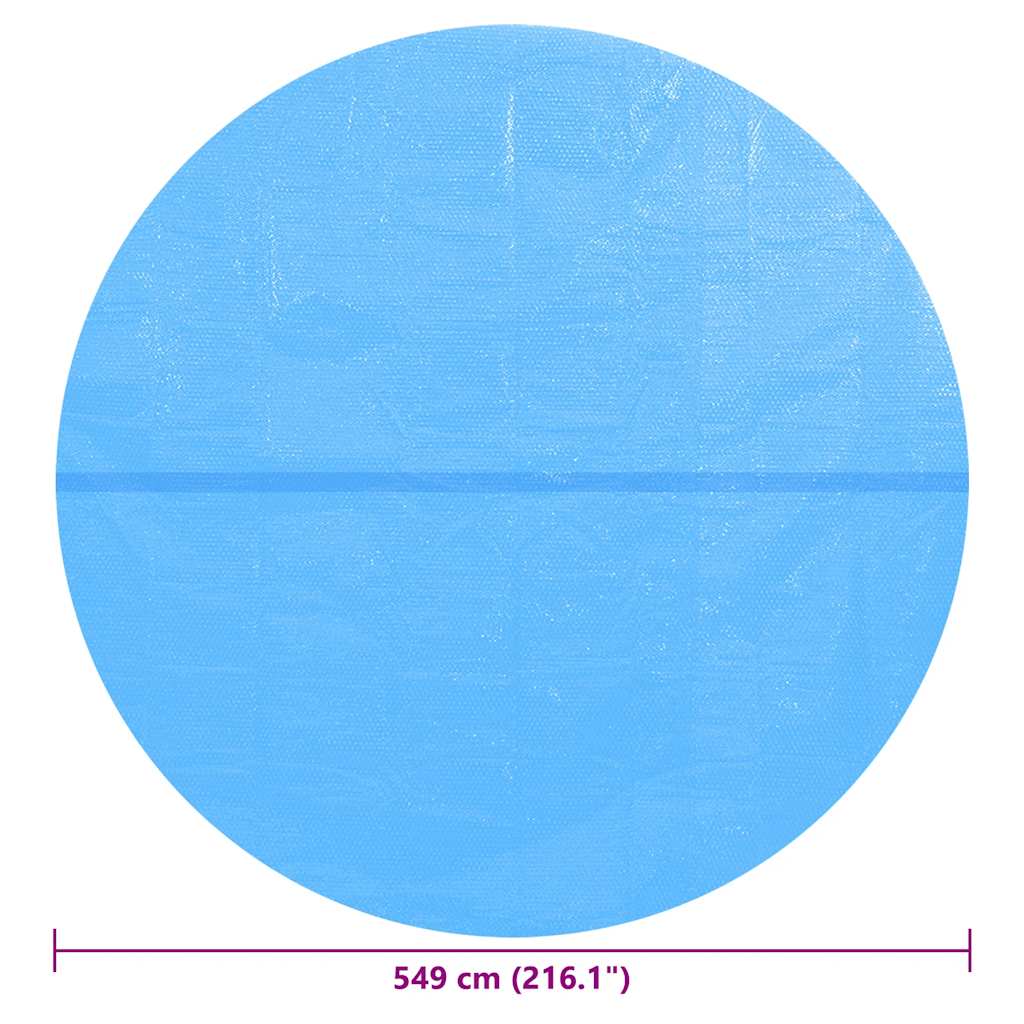 Runde Pool-Abdeckung PE Blau 549 cm