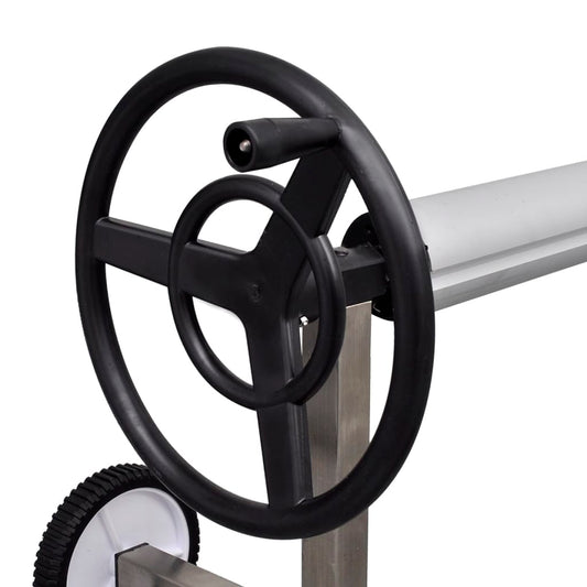 Aufrollvorrichtung für Poolabdeckung Edelstahlbasis