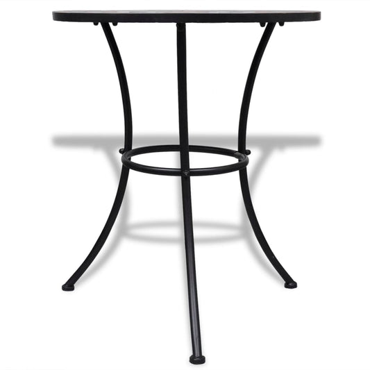 Bistrotisch Terrakotta-Rot und Weiß 60 cm Mosaik