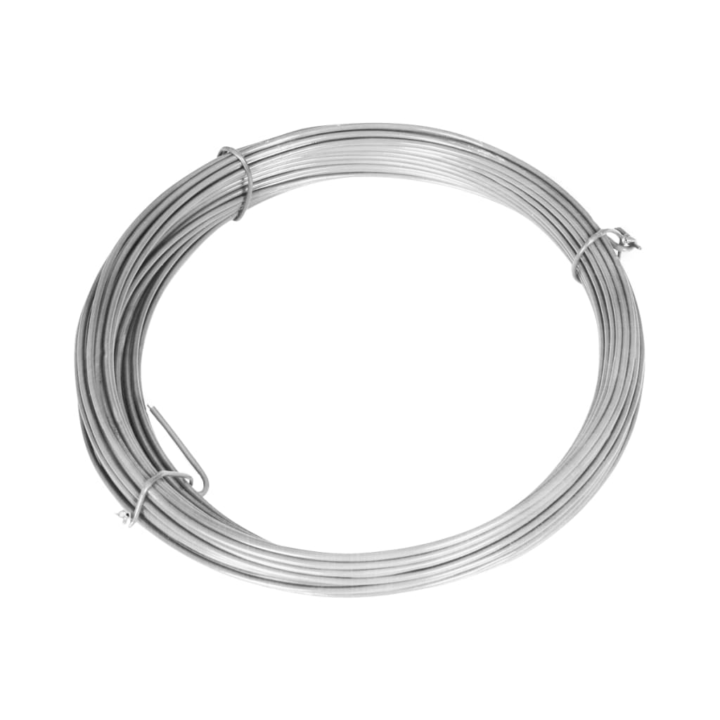 Trådnet hegn med stolper galvaniseret stål 25x0,8 m sølv