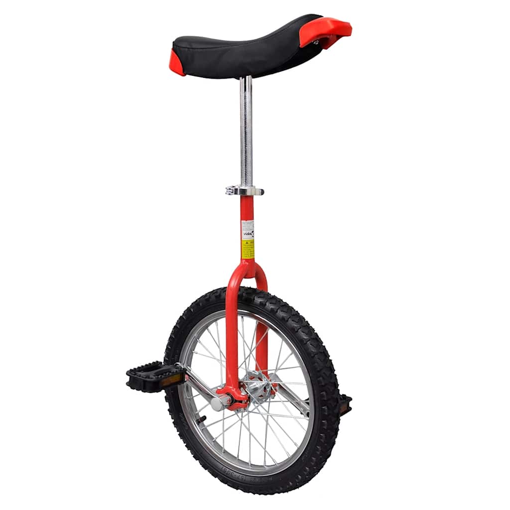 Unicykel Justerbar Rød 16 Tommer