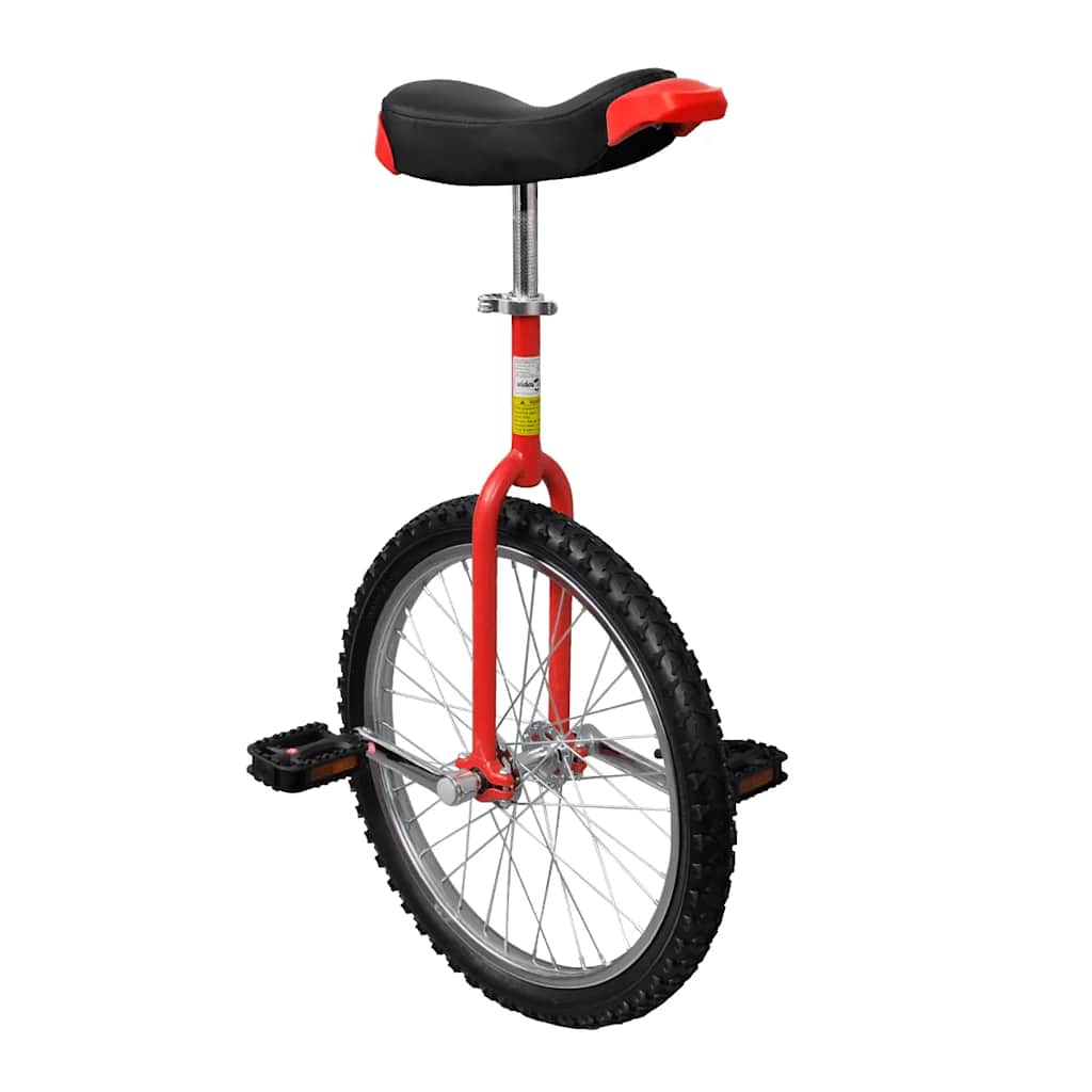 Unicykel Justerbar Rød 20 Tommer