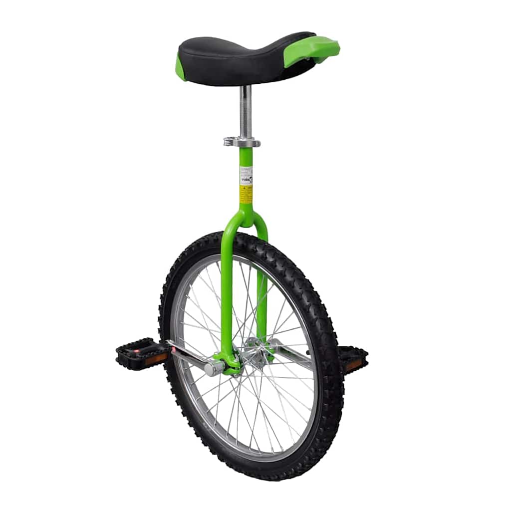 Unicykel Justerbar Grøn 20 Tommer
