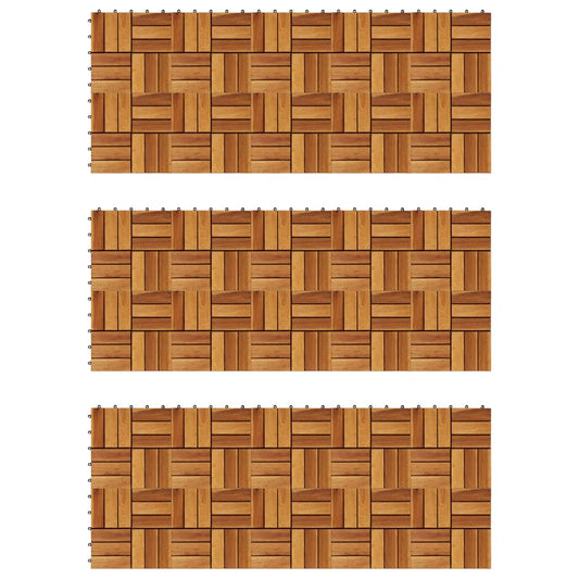 Terrassenfliesen 30 Stk. 30x30 cm Akazienholz