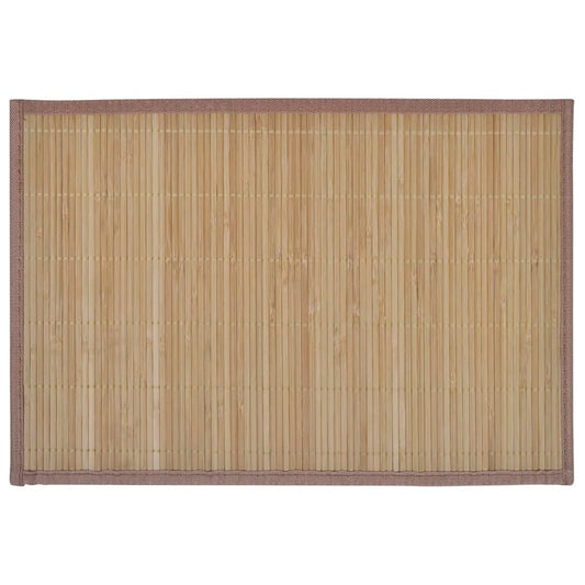 6 Bambus-Platzdeckchen 30 x 45 cm Braun