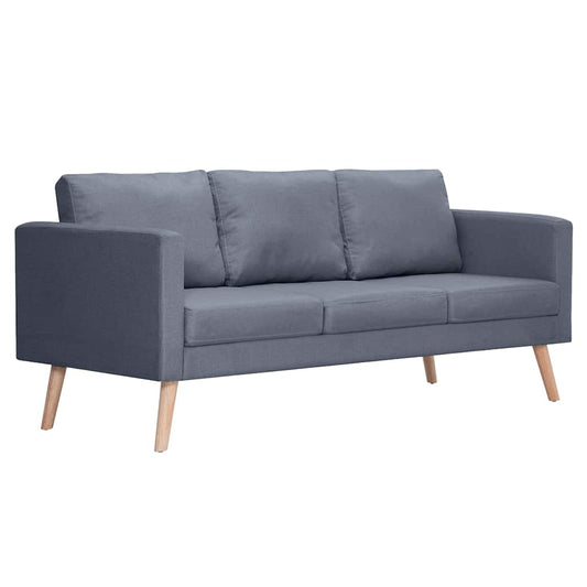 Sofa 3-Sitzer Stoff Dunkelgrau