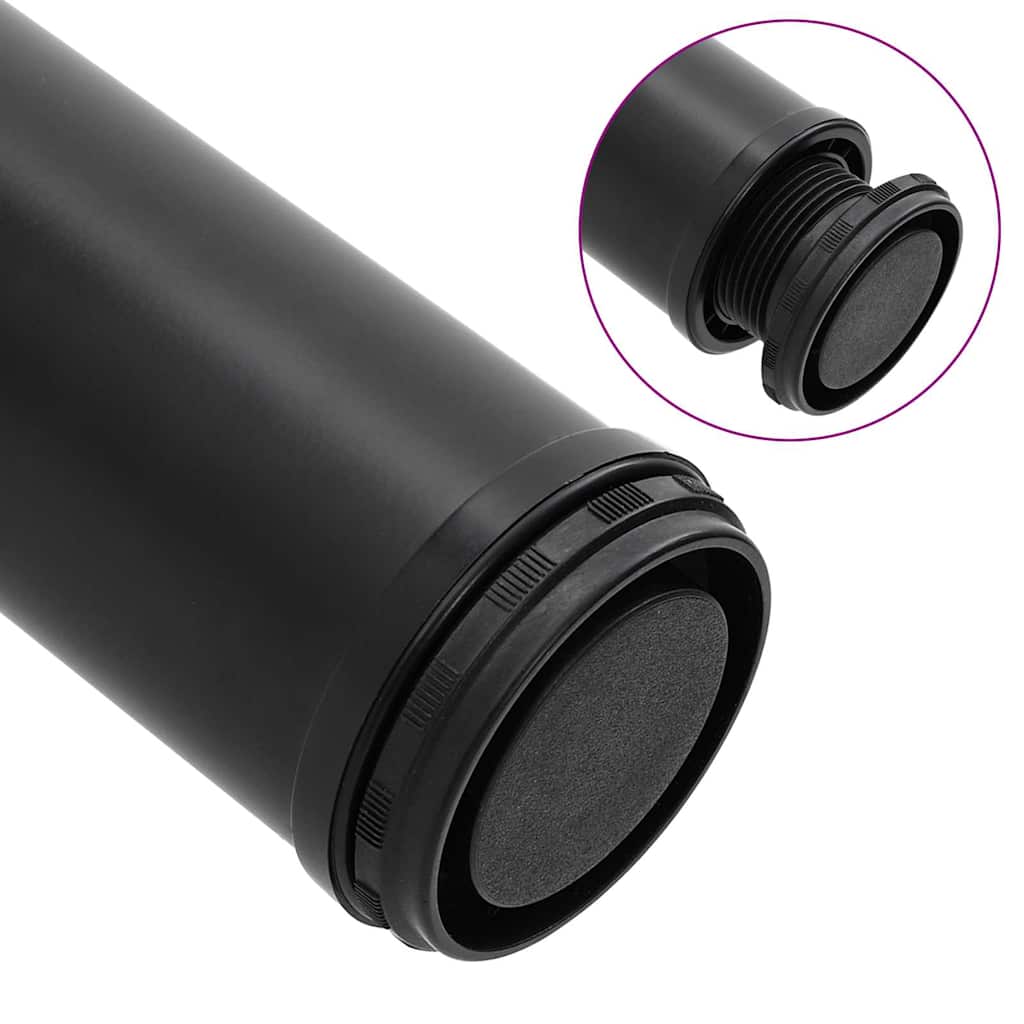 4x höhenverstellbares Tischbein Schwarz 1100 mm