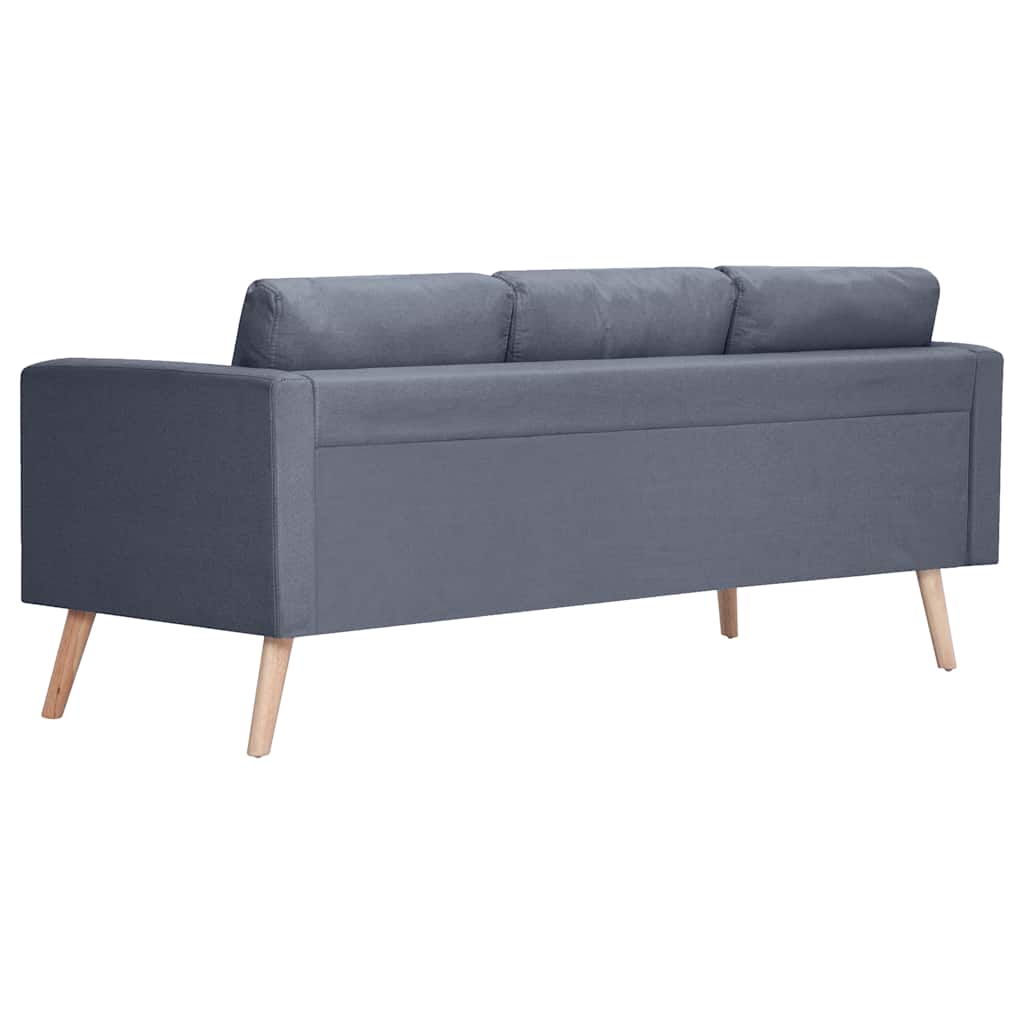 Sofagarnitur 2-Sitzer und 3-Sitzer Stoff Dunkelgrau