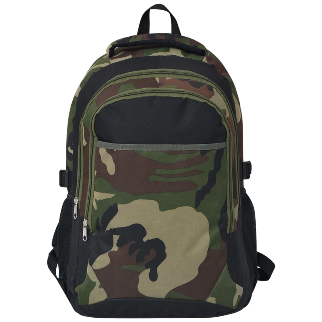 Skolerygsæk 40 L Sort og Camouflage