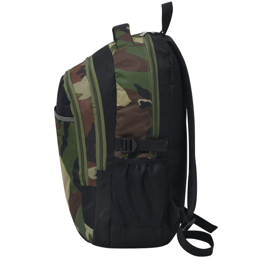 Skolerygsæk 40 L Sort og Camouflage