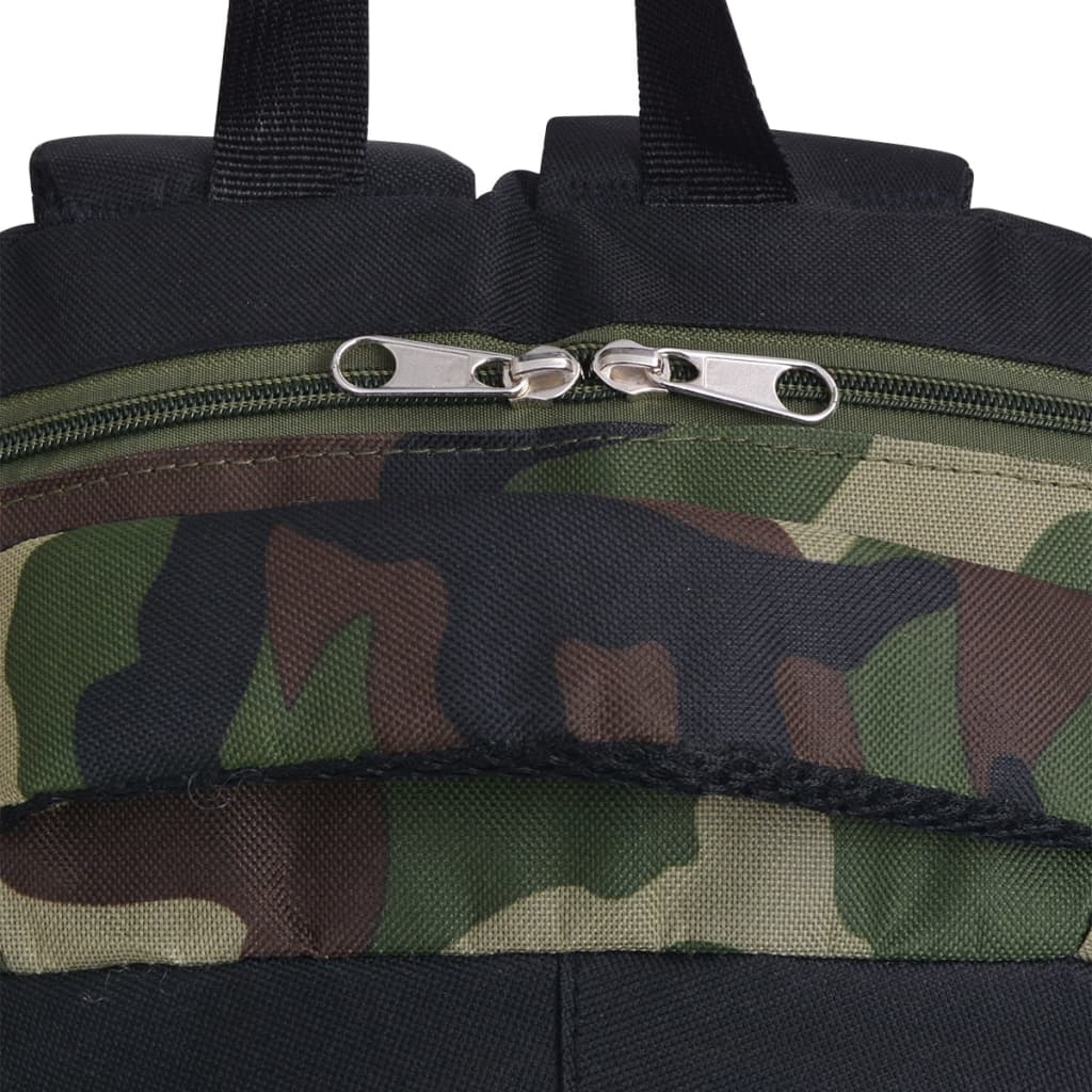 Skolerygsæk 40 L Sort og Camouflage
