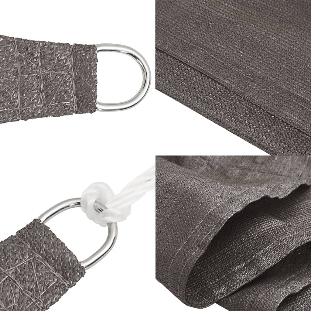 Solskærm HDPE Trekantet 3,6x3,6x3,6 m Antracit