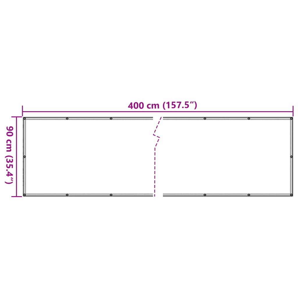 Balkonsichtschutz Oxfordgewebe 90x400 cm Beige