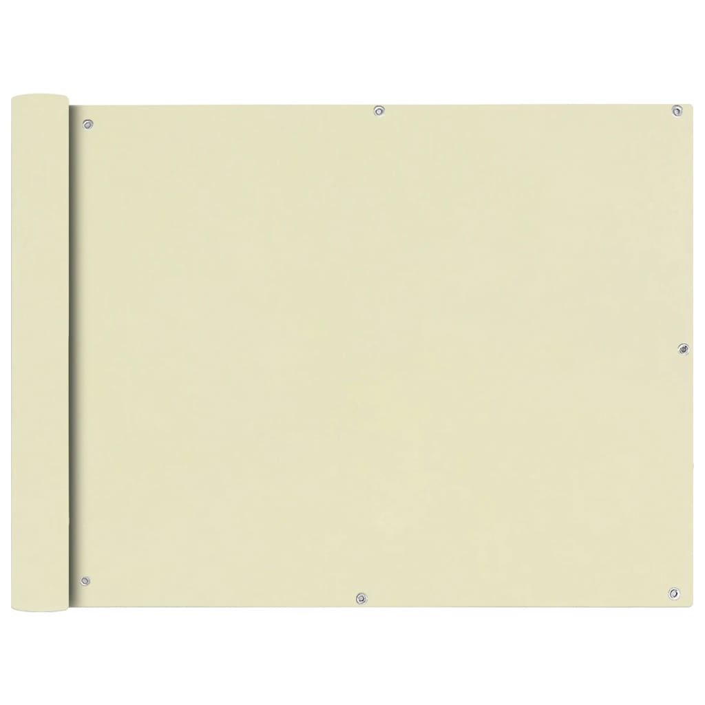 Balkonsichtschutz Oxfordgewebe 90x400 cm Creme