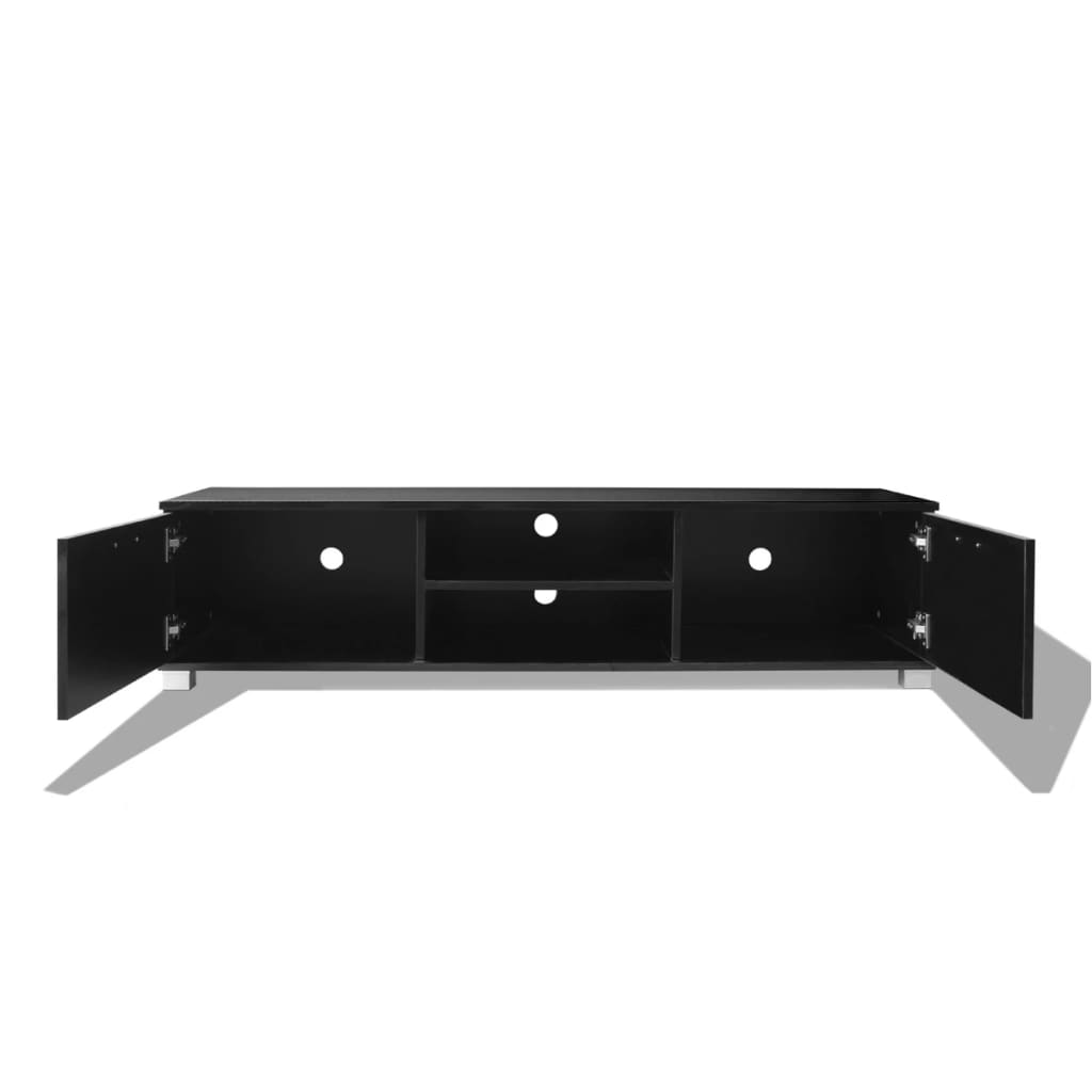 TV-møbel højglans sort 140x40,5x35 cm