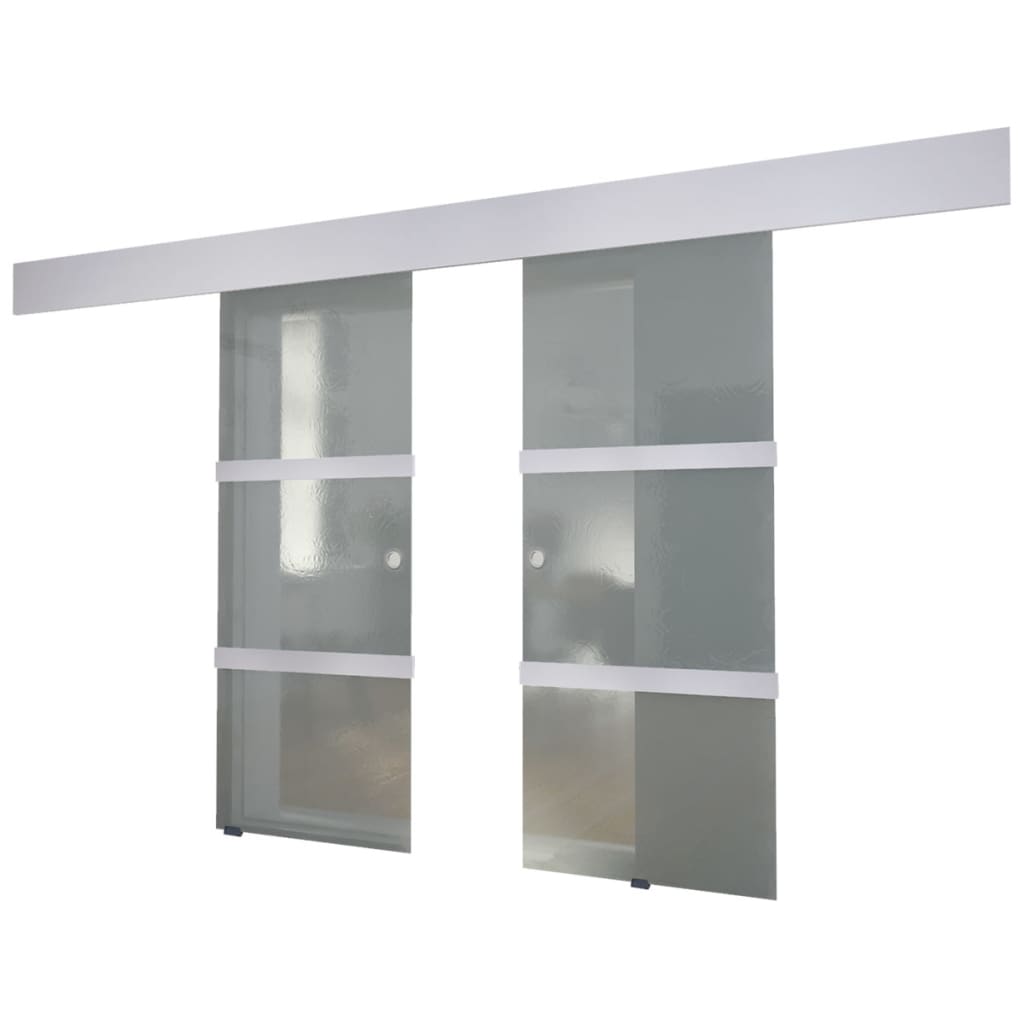 dobbelt glasskydedør