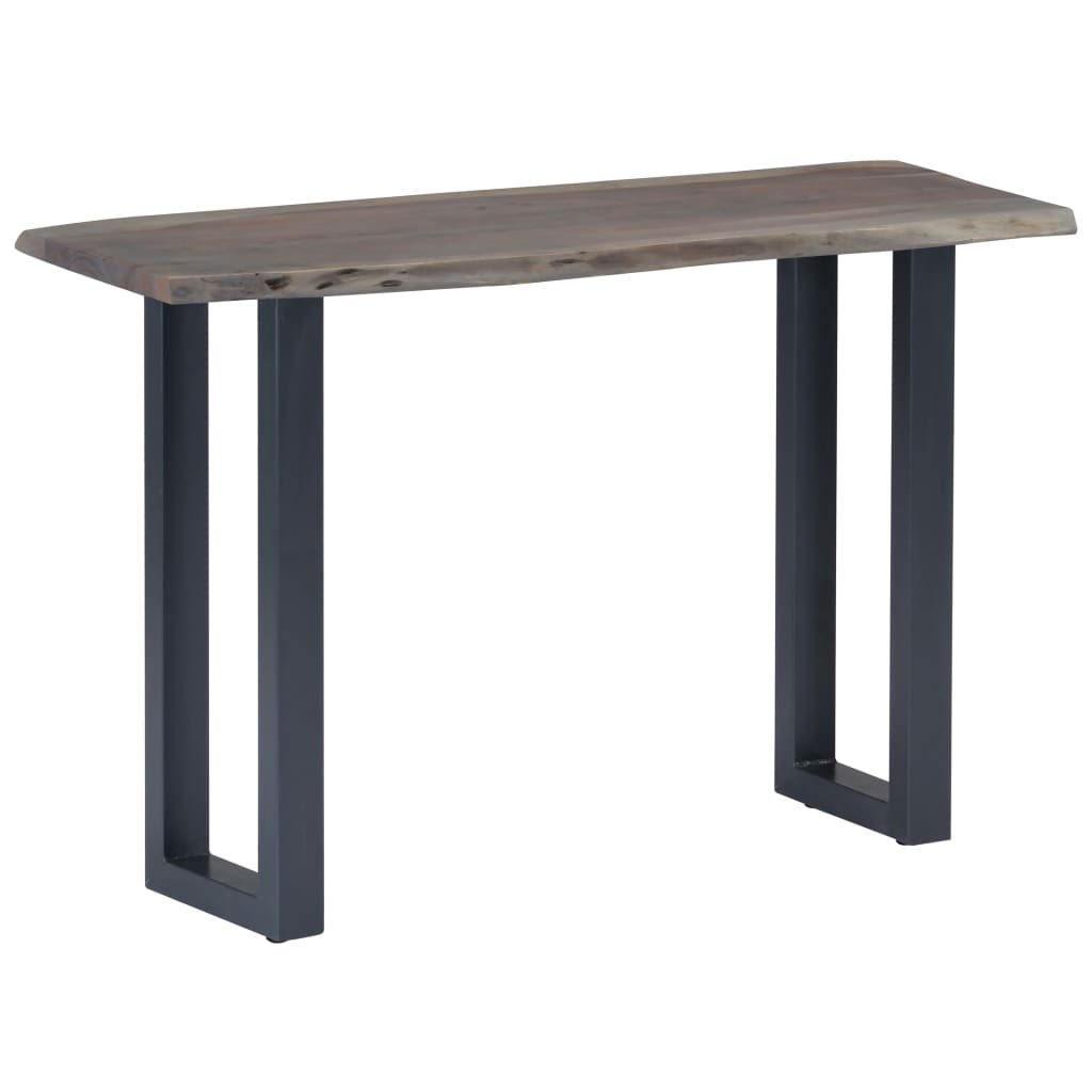 Konsolbord Grå 115 x 35 x 76 cm Massivt akacietræ og jern