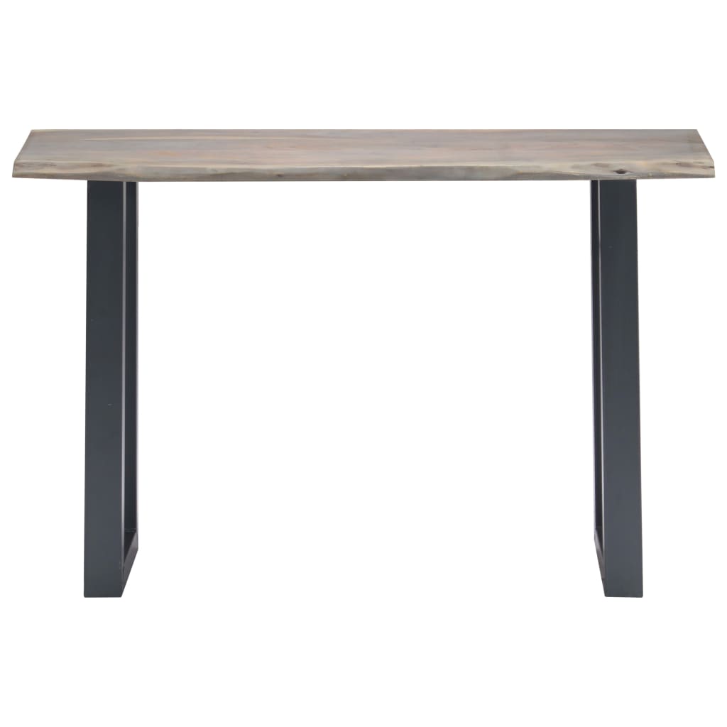Konsolbord Grå 115 x 35 x 76 cm Massivt akacietræ og jern