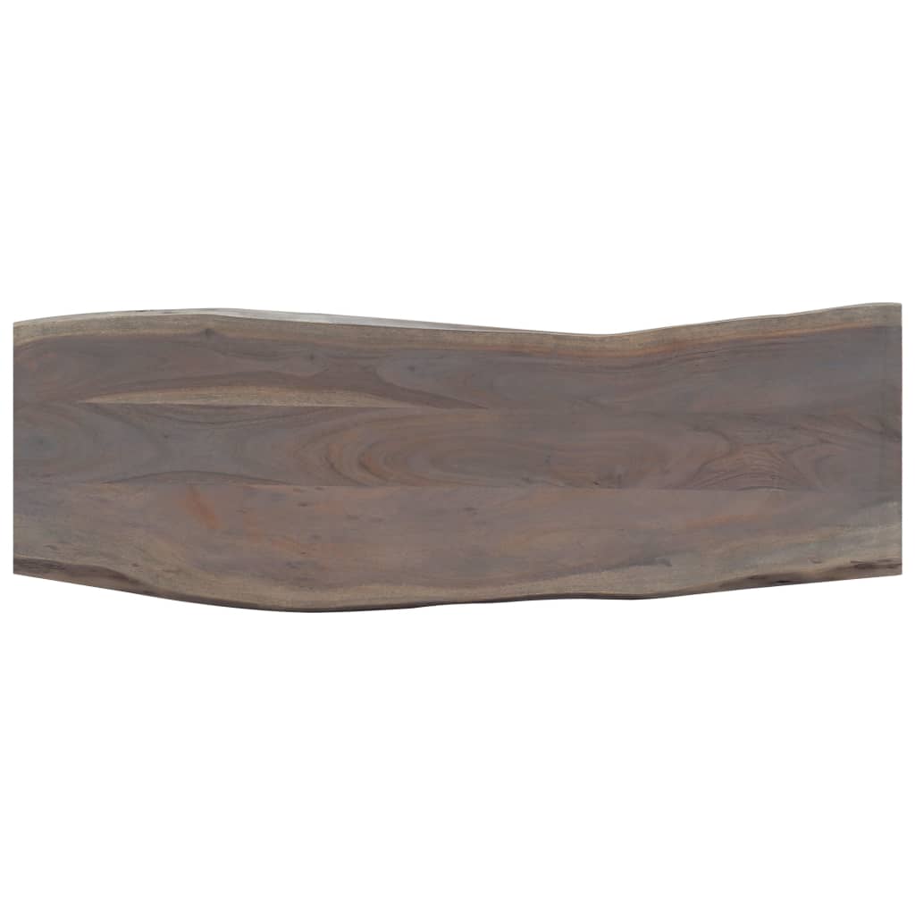 Konsolbord Grå 115 x 35 x 76 cm Massivt akacietræ og jern