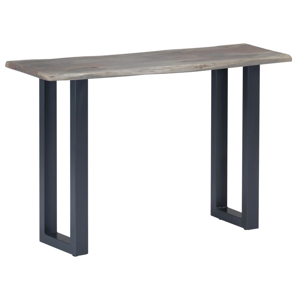 Konsolbord Grå 115 x 35 x 76 cm Massivt akacietræ og jern