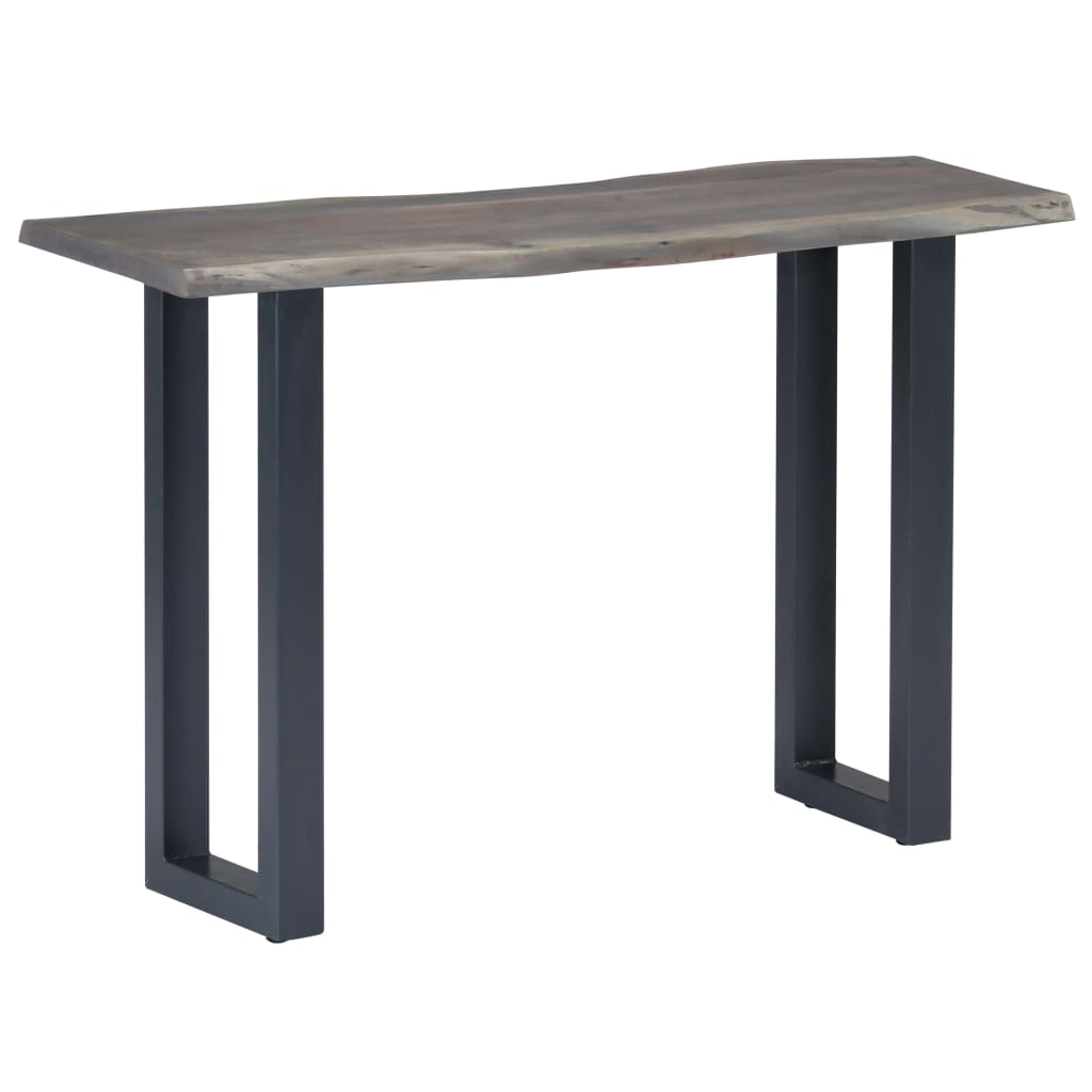 Konsolbord Grå 115 x 35 x 76 cm Massivt akacietræ og jern