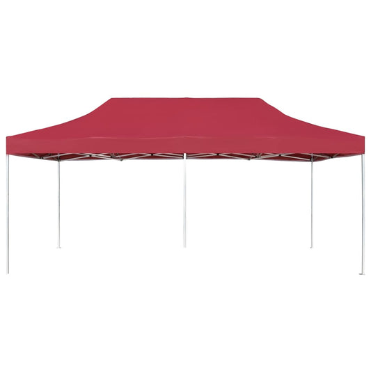 Profi-Partyzelt Faltbar Aluminium 6×3 m Weinrot
