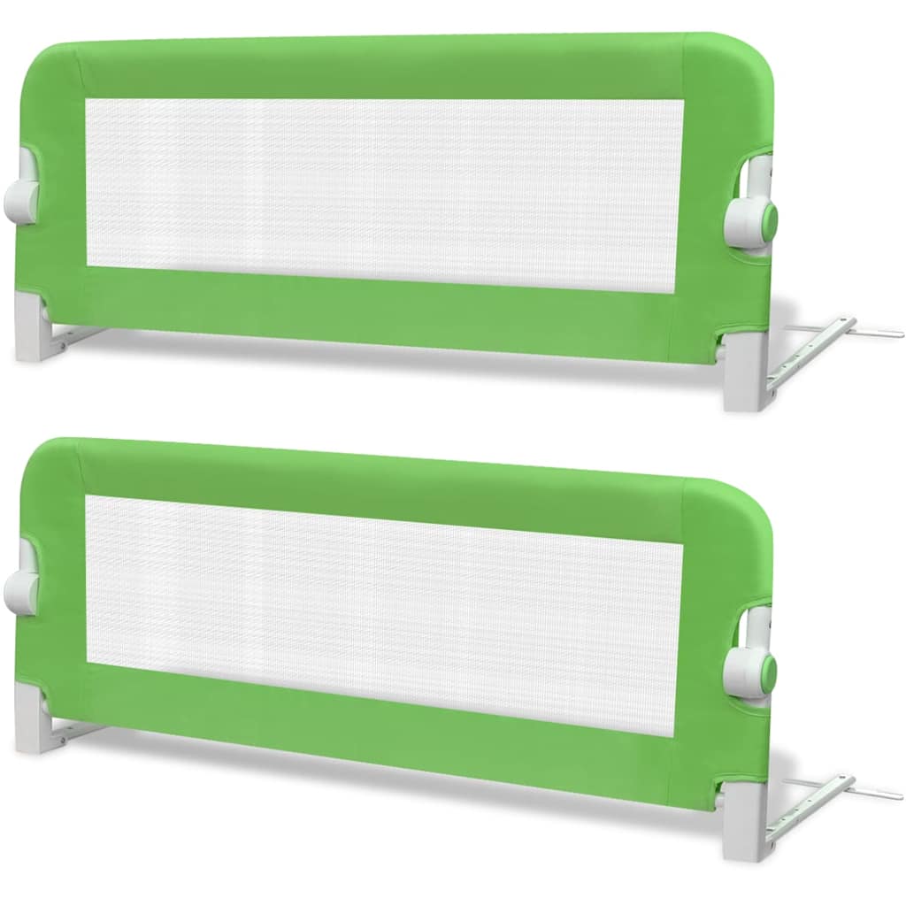 Toddler Bed Guard 2 stk Grøn 102x42 cm