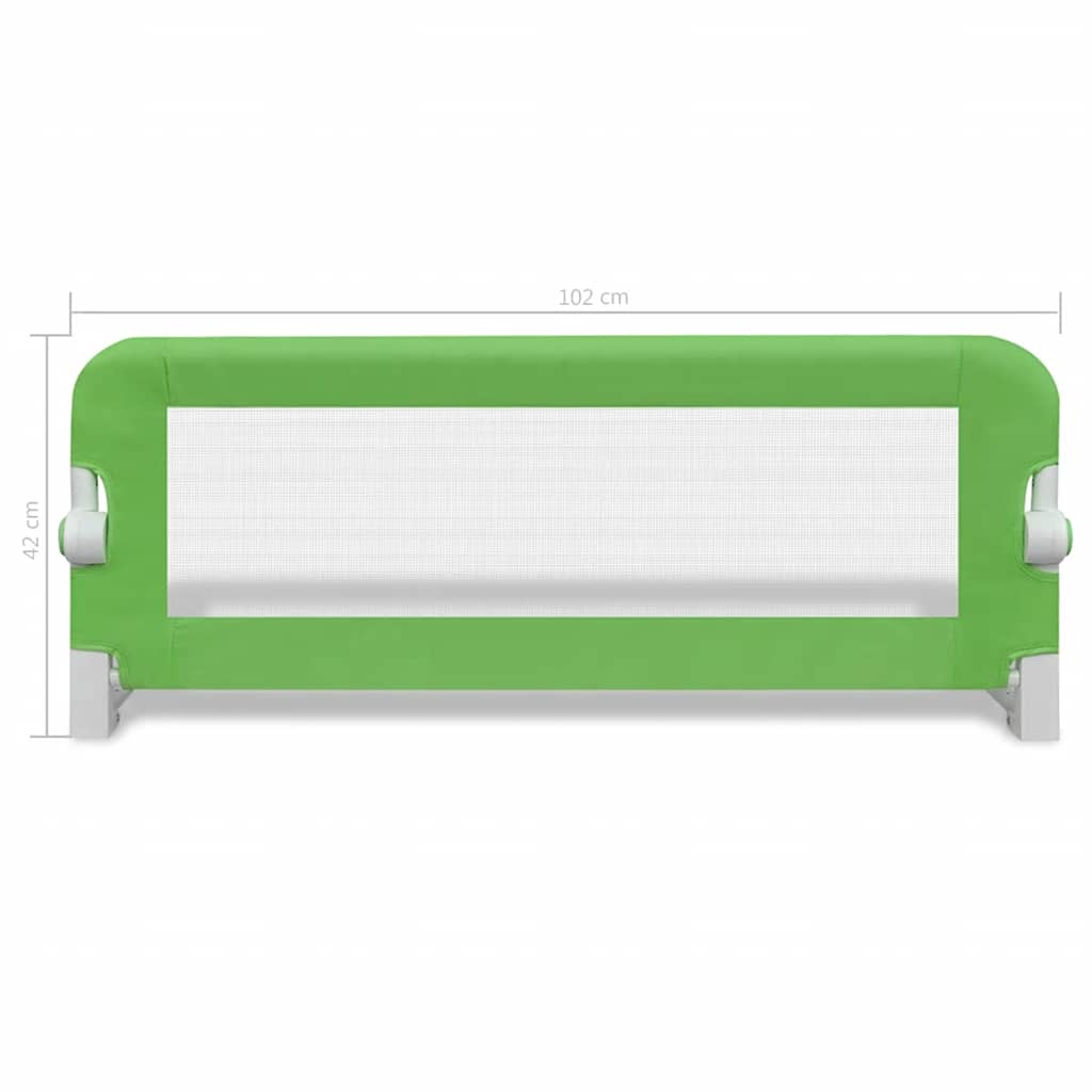 Toddler Bed Guard 2 stk Grøn 102x42 cm
