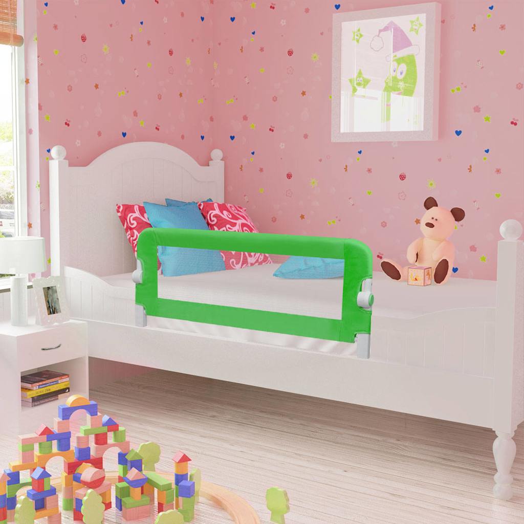 Toddler Bed Guard 2 stk Grøn 102x42 cm