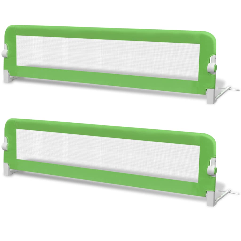Toddler Bed Guard 2 stk Grøn 150x42 cm