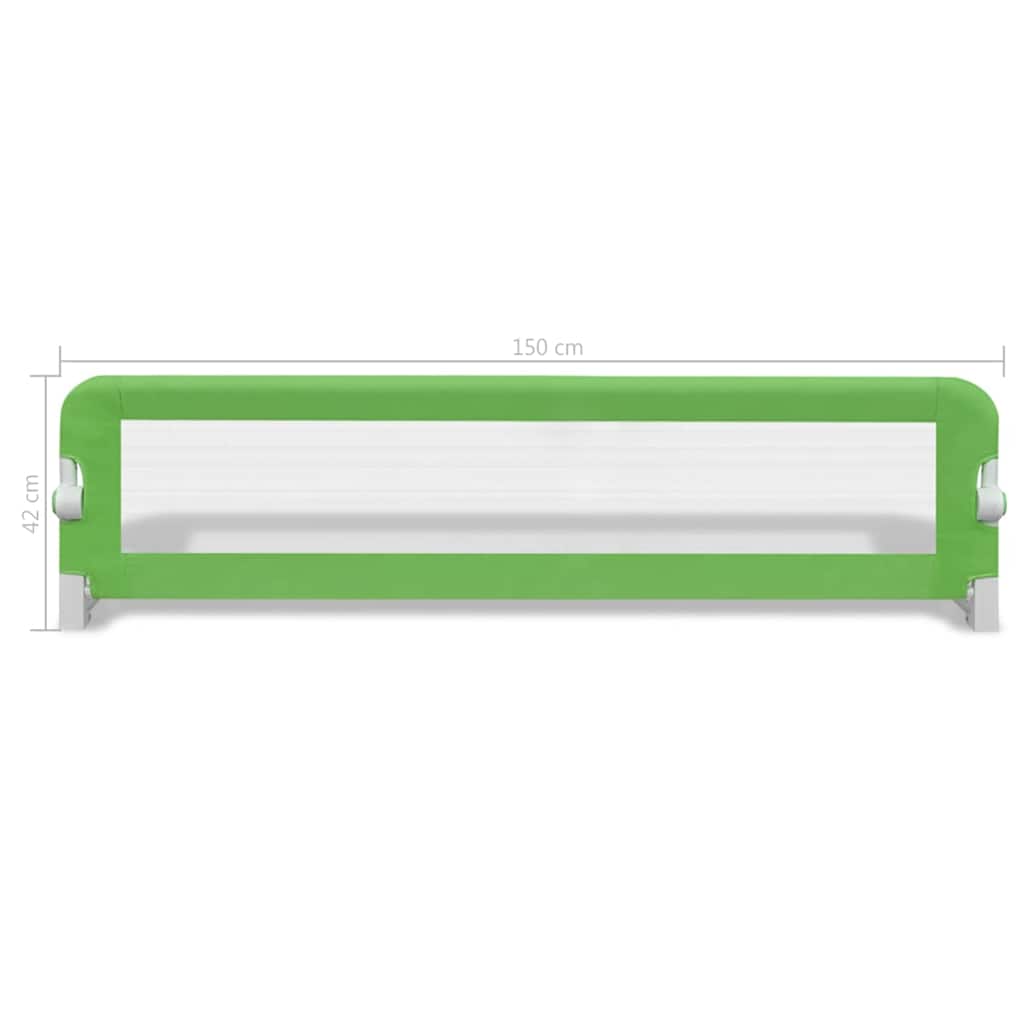 Toddler Bed Guard 2 stk Grøn 150x42 cm