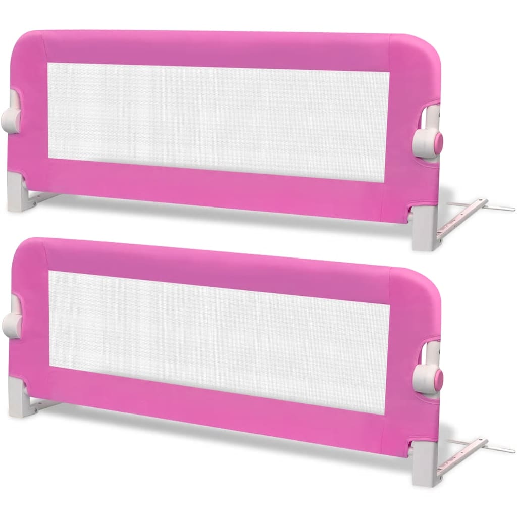 Toddler Bed Guard 2 stk Pink 102x42 cm