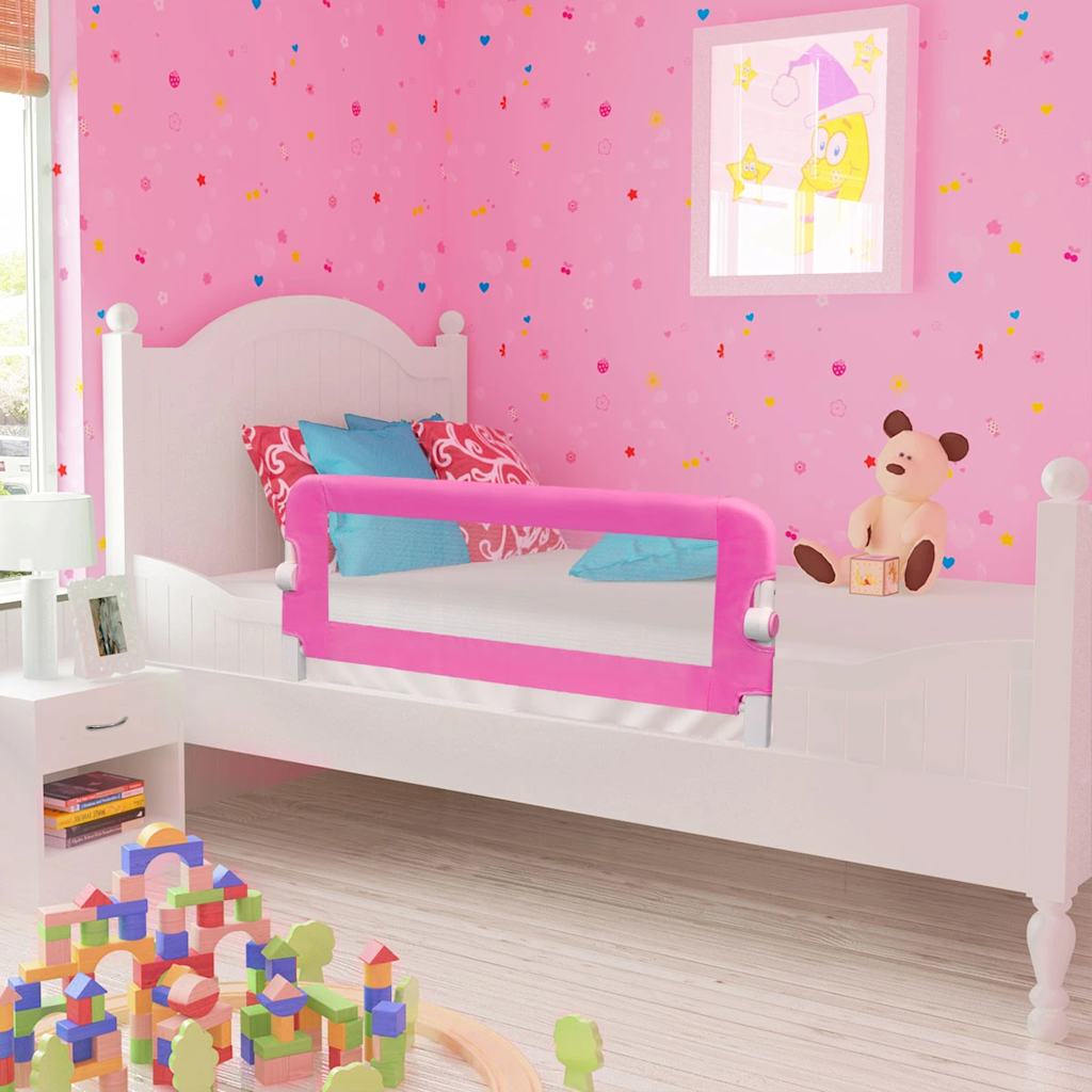 Toddler Bed Guard 2 stk Pink 102x42 cm
