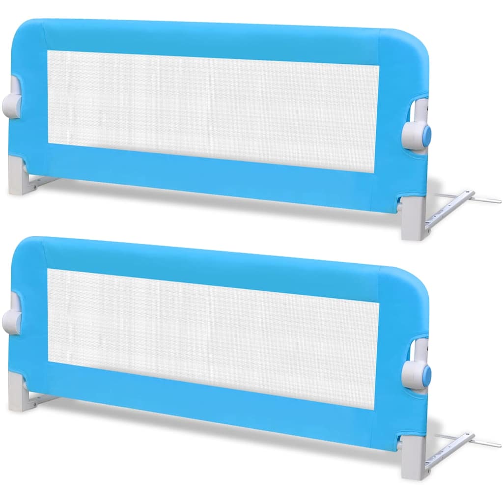 Toddler Bed Guard 2 stk Blå 102x42 cm