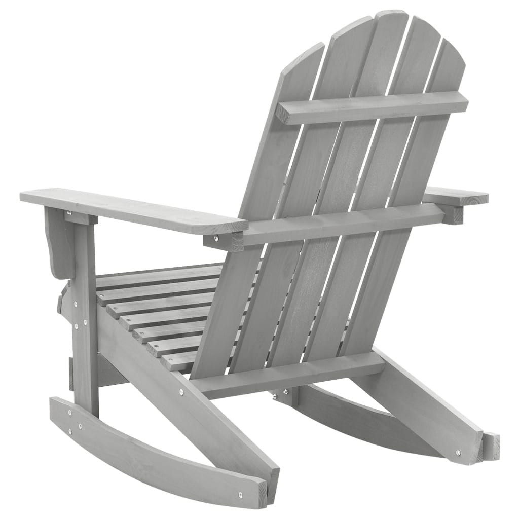 Garten-Schaukelstuhl Holz Grau